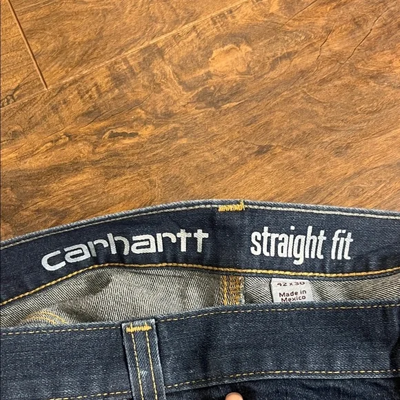 Carhartt Men’s Straight Fit Dark Blue Jeans, Sz. 42x30. - Picture 2 of 11